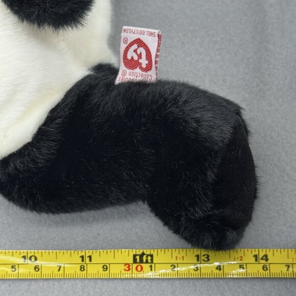 Vtg TY Beanie Buddies Peking Panda Bear Black White 1998 Plush Stuffed Animal - Picture 10 of 10